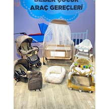 Yeni Doğan Mix Bebek Çeyiz Seti Beşik Mama Sandalyesi Bebek Arabası...
