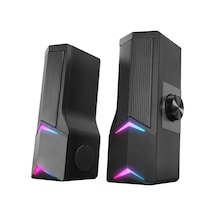 Rampage Elegant X10 2.0 Bluetooth'lu Rms 3w 2 Rgb Işıklı Multimedia Usb 5v 45db Gaming Oyuncu Speaker