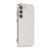 Bezos Samsung Galaxy S23 Kılıf Volet Silikon - Beyaz Bzs01