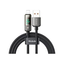 Mcdodo Ca-3620 Dijital Ekranlı Apple iPhone Uyumlu İçin Şarj & Data Kablosu 1.2m - Siyah