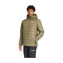 Adidas Terrex Multi Essentials Insulated Erkek Kahverengi Kapüşonlu Mont Haki