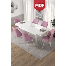 Masa Beyaz Sandalyeler Pembe