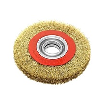 2 Pc- 6 '' Çelik Tel Tekerlek Fırçası Suçlu 1/2 '5/8' 3/4 '7/8' 1 'tezgah Öğütücü