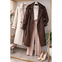 Mylook Modern Premium Kaşe Kaban Acı Kahverengi