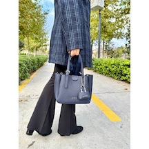 Lüks Tasarım Just Polo Yeni Sezon 3 Bölmeli Yumuşak Deri Lüks Ve Şık Dokunuş El & Omuz Çantası Shoulder Bag Lacivert
