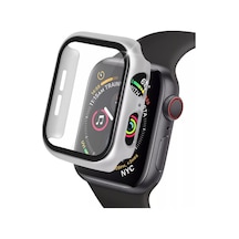 Watch 41mm Camlı Kasa Ekran Koruyucu - Gümüş Bz8683140516765