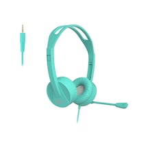 Lecoo HT106 Kablolu 3.5mm Jacklı Mikrofonlu Kulak Üstü Kulaklık Turkuaz
