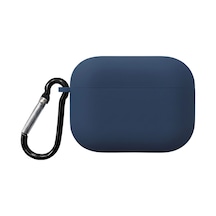 Caseonn Apple Uyumlu AirPods Pro 3 Kılıf Askı Aparatlı Lansman Lacivert
