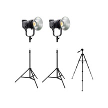 Cobac 300 Stüdyo Işığı 2 + 3 Mt Işık Ayağı 2 + 307 Tripod Işık Seti