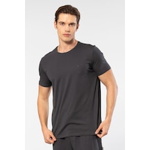 Cacharel Erkek Bisiklet Yaka T-shirt 2169/antrasit 001