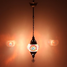 Dekoratif OTANTİK GECE LAMBASI TEKLİ SARKIT AVİZE EL YAPIMI