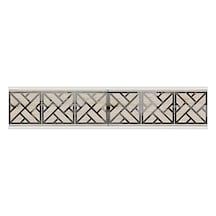 Tda1238bts - Arex120 Duvara Montaj Tv Stand, Tv Rafı, Tv Sehpası Beyaz - Traverten - Sılver 120cm