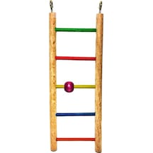 Ans Boncuklu Ahşap Merdiven Kuş Oyuncağı 23cm