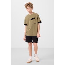 Tommylife Siyah Pamuklu Yumuşak Dokulu Standart Fit Basic Erkek Çocuk Şort - 11293 Siyah