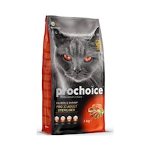 Prochoice Pro 33 Sterilised Somonlu ve Karidesli Kısırlaştırılmış Yetişkin Kedi Maması 2 KG