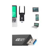 Mey İthalat Mbps Wifi Alıcı Kablosuz Wifi Adaptörü Çift Band Çift Antenli