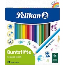 Kuru Boya 24 Renk Karton Kutu 1 Paket Tam Boy Kuru Boya Kalemi Canlı Renkler Yumuşak Uçlu Renkli Boya Kalemleri Çok Renkli