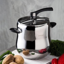 Emsan Burcu Düdüklü Tencere 10 Lt Gümüş - Siyah