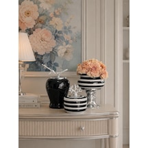 Dekoratif - Salon Seti Siyah Zebra Gümüş