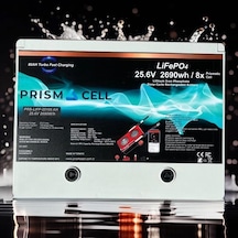 Prismacell Lifepo4 105ah 25.6 Volt Prizmatik Smart Bluetooth 2690 Watt Akü Turbo Chargıng Solar Akü