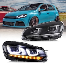 Vw Golf 6 Mk6 2009-2012 Çift U Ledli Ön Far