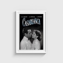 Casablanca 1943 Film Posteri Tablo Çerçeveli Poster Duvar Dekorasyonu Beyaz Çerçeveli Tablo Beyaz Çerçeveli Tablo Dn11d266beyaz