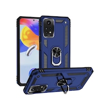 Xiaomi Redmi Note 12 Pro 4g Kılıf Kamera Koruyucu Manyetik Standlı Tank Koruma Pazarplus Mavi