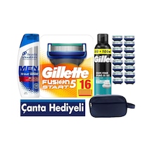 Fusion Start 16 Yedek Tıraş Bıçağı +300 Ml Köpük+300 Ml Şampuan +çanta