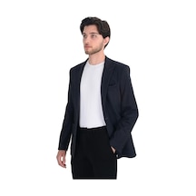 Cengiz İnler Kendinden Desenli Dikişli Kırlangıç Yaka Torba Cepli Slim Fit Erkek Ceket 001