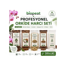 Profesyonel Orkide Harcı Seti 1 L Çam Kabuğu 1 L Cocohusk 1 L Sphagnum Torf 1 L Perlit 1 L Kil Bilyesi 1000