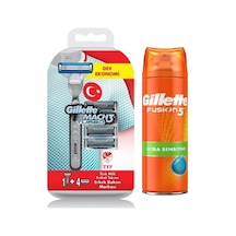Gillette Mach3 Turbo Milli Takım Tıraş Makinesi + Yedek 5'li + Gillette Fusıon 5 Tıraş Jeli 75 ML