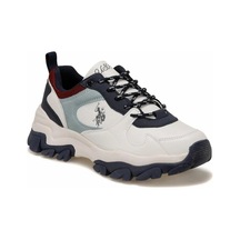 U.s. Polo Assn. Tracky Beyaz Mavi Kalın Taban Kadın Spor Ayakkabı Sneaker Beyaz