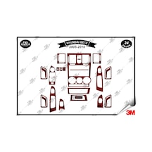 Hyundai Getz 2005-2010 Torpido Konsol Trim Göğüs Maun Kaplama Set 24 Parça Maun