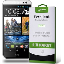 HTC Desire 616 ile Uyumlu Kırılmaz Temperli Ekran Koruyucu Cam Ekonomik 5'li Paket