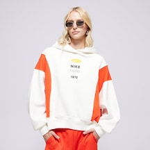 Nike W Nsw Phoneix Flece Remix Oos Hoodie Kapüşonlu Kadın Sweatshirt Krem