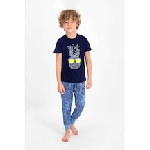 Rolypoly Roly Poly 2334 Erkek Çocuk Pineapple Lacivert Mavi Kısa Kol Pijam