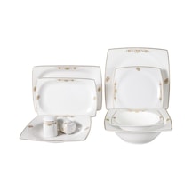 Madame Coco Alice 12 Kişilik 56 Parça Yemek Takımı - Renkli 8684427112861 Çok Renkli