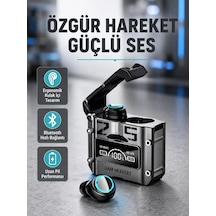 Ipx5 Su Geçirmez Kablosuz Bluetooth Kulaklık - Powerbank Şarj Kutulu, Düşük Gecikmeli Oyun Modu Renkli