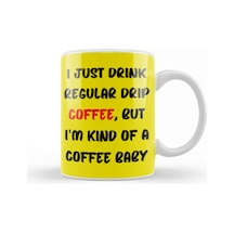 Cat Funny Coffee Drinks Art Lover Gift Quote Vintage Retro Rainbow Style Kupa Bardak Porselen No11099 Karışık