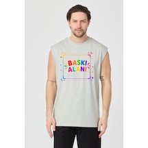 Urbantrendstore Kişiye Özel Baskı Sporcu Atleti Unisex Kişiye Özel Baskılı Tişörtler %100 Pamuk Rahat Oversize Günlük Spor Tatil Gri