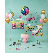 90'lar Parti Konsepti 24 Parça Çok Renkli