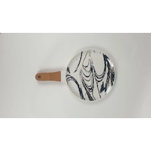 Saplı Porselen Pişirme Tabakları, Meyve, Salata, Sunum Tabağı Dalgalı Çok Renkli