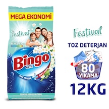 Bingo Matik Festival Renkliler ve Beyazlar için Toz Çamaşır Deterjanı 12 KG