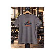 Segungear Fitness Erkek Regular Fit Baskılı Spor Tişört Gri - 931632947 Gri