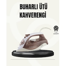 Buharlı - 697 - Ütü 2200w Seramik Taban 300 Ml Kahverengi - Kmrsfres - Dikey Ütüleme