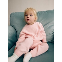 Sela Pamuklu Temel Örgü Kazak 481858690 Tozlu Pembe