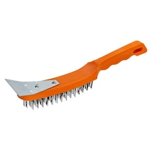 Plastik Saplı Temizleme Metal Kazıyıcı Spatulalı Tel Fırça