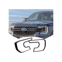 Ford Ranger T9 Ön Far Çerçevesi Seti Far Çerçeve Kaplama / Trim Siyah