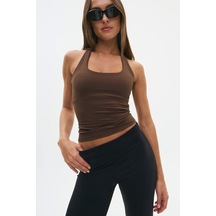 Madmext Acı Kahverengi Halter Yaka Kadın Atlet Mg2680 Acı Kahverengi Madmext Acı Kahverengi Halter Yaka Kadın Atlet Mg2680 Acı Kahverengi