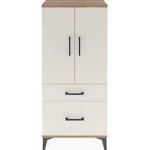 Arges Dolap 2 Raflı 2 Çekmeceli 2 Kapaklı 60x30x134 Çam-aytaşı Atlas Çam